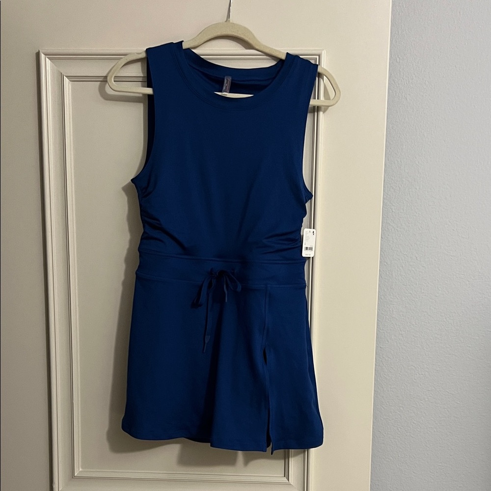 Free People Movement Easy Does It Dress with Built-in Shorts and Cut Out Back